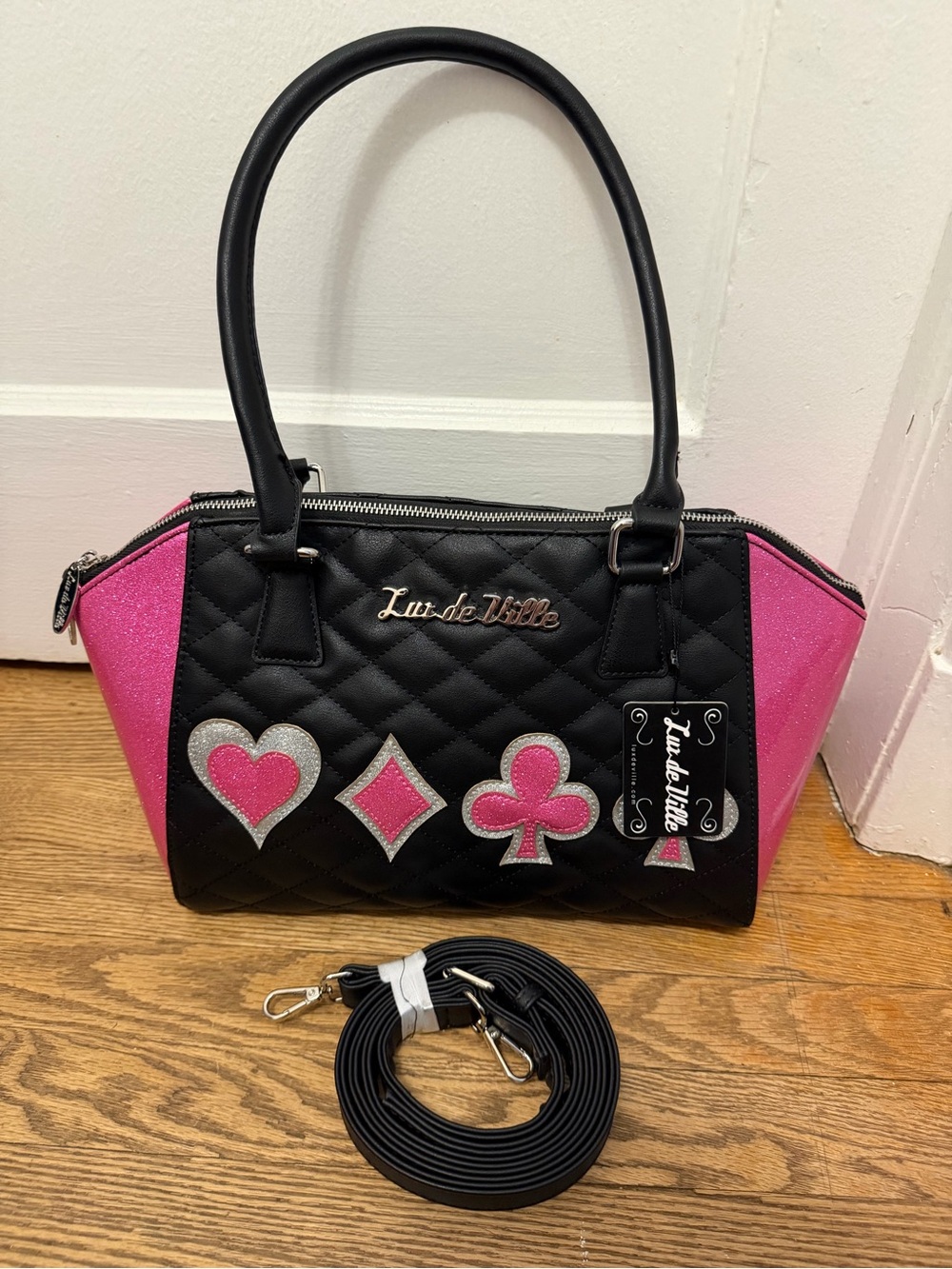 Retro Rockabilly Handbag - Playing Cards Casino Vegas